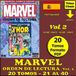 MARVEL - Orden De Lectura - En Español - Vol. 2 - 1965/1967 - Colección Exclusiva E Inédita - 20 Tomos En Formato PDF - Descarga Inmediata