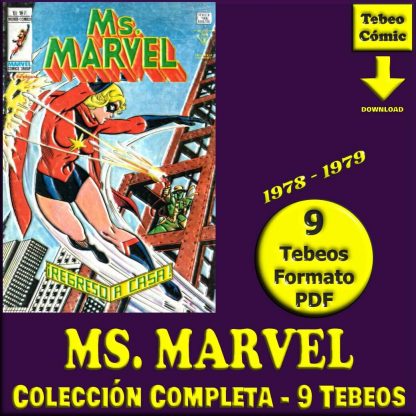 MS. MARVEL - 1978 - Vértice – Colección Completa – 9 Tebeos En Formato PDF - Descarga Inmediata