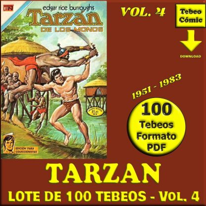 TARZAN - Vol. 4 - 1951 - Novaro - Lote de 100 Tebeos En Formato PDF - Descarga Inmediata