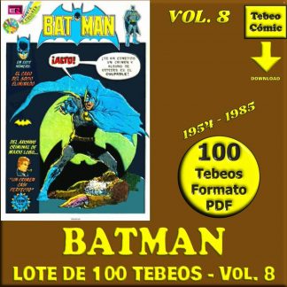 BATMAN - Vol. 8 - 1954 - Novaro - Lote de 100 Tebeos En Formato PDF - Descarga Inmediata