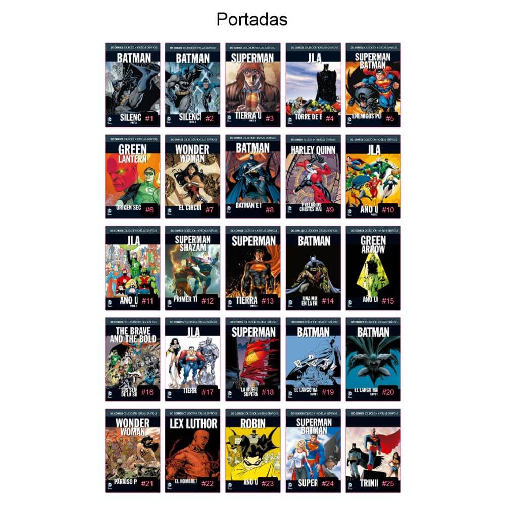 DC COMICS COLECCIÓN NOVELAS GRÁFICAS - Vol. 1 – 2016 - Lote De 25 Tomos En Formato PDF - Descarga Inmediata