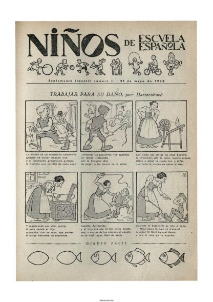 NIÑOS DE ESCUELA ESPAÑOLA - 1942 - Colección Completa - 205 Tebeos En Formato PDF - Descarga Inmediata