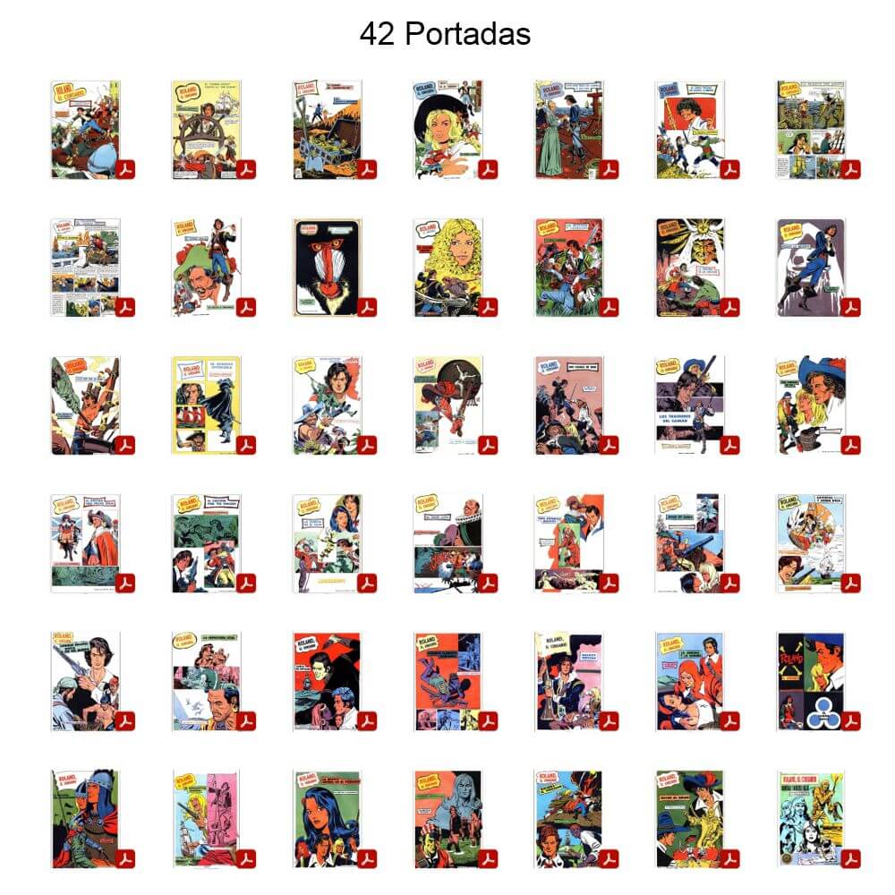 ROLAND EL CORSARIO - 1972 - Colección Completa - 86 Capítulos - 86 Tebeos En Formato PDF - Descarga Inmediata