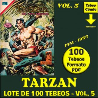 TARZAN - Vol. 5 - 1951 - Novaro - Lote de 100 Tebeos En Formato PDF - Descarga Inmediata