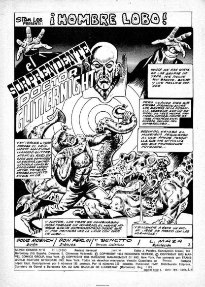 EL HOMBRE LOBO / WEREWOLF – 1974 - Vértice - Colección Completa – 19 Tebeos En Formato PDF - Descarga Inmediata