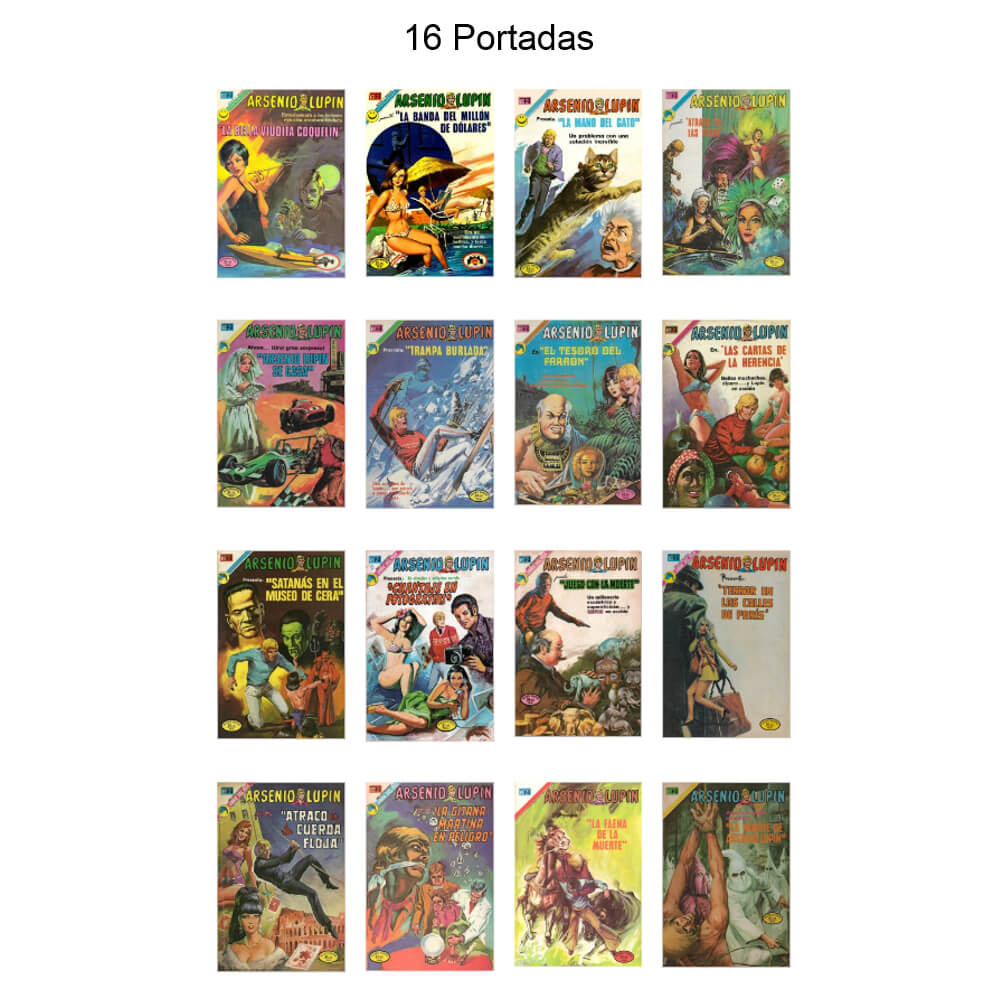 ARSENIO LUPIN – 1972 - Colección Completa – 22 Tebeos En Formato PDF - Descarga Inmediata
