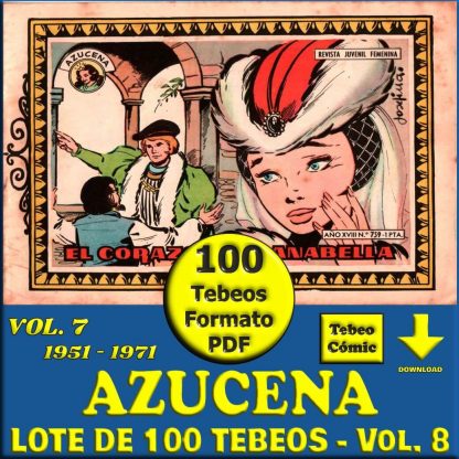AZUCENA - Vol. 8 - 1951 - Lote de 100 Tebeos En Formato PDF - Descarga Inmediata