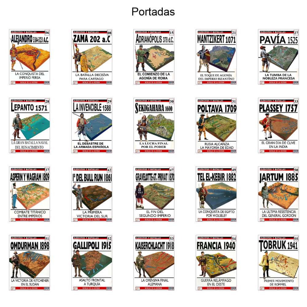 BATALLAS DE LA HISTORIA - Vol. 1 - Lote De 20 Libros En Formato PDF - Descarga Inmediata