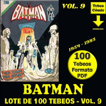 BATMAN - Vol. 9 - 1954 - Novaro - Lote de 100 Tebeos En Formato PDF - Descarga Inmediata