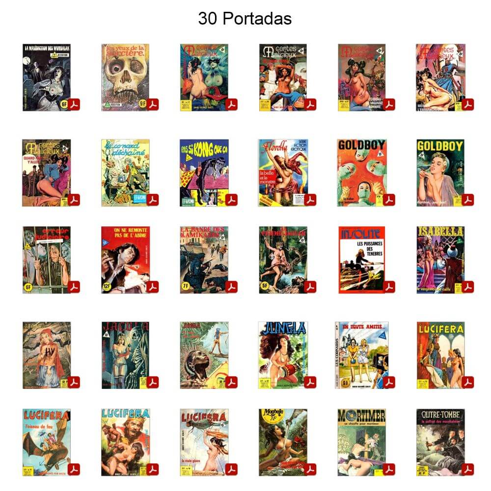 CÓMIC ERÓTICO FRANCÉS - Original En Francés - Vol. 3 - Lote de 50 Libros En Formato PDF - Descarga Inmediata