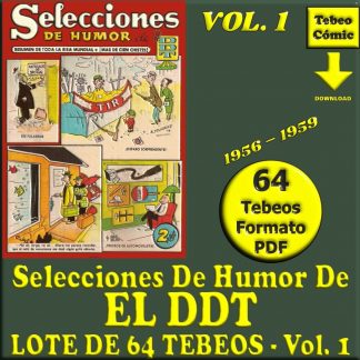 Selecciones De Humor De EL DDT – 1956 - Vol. 1 - Lote De 64 Tebeos En Formato PDF - Descarga Inmediata