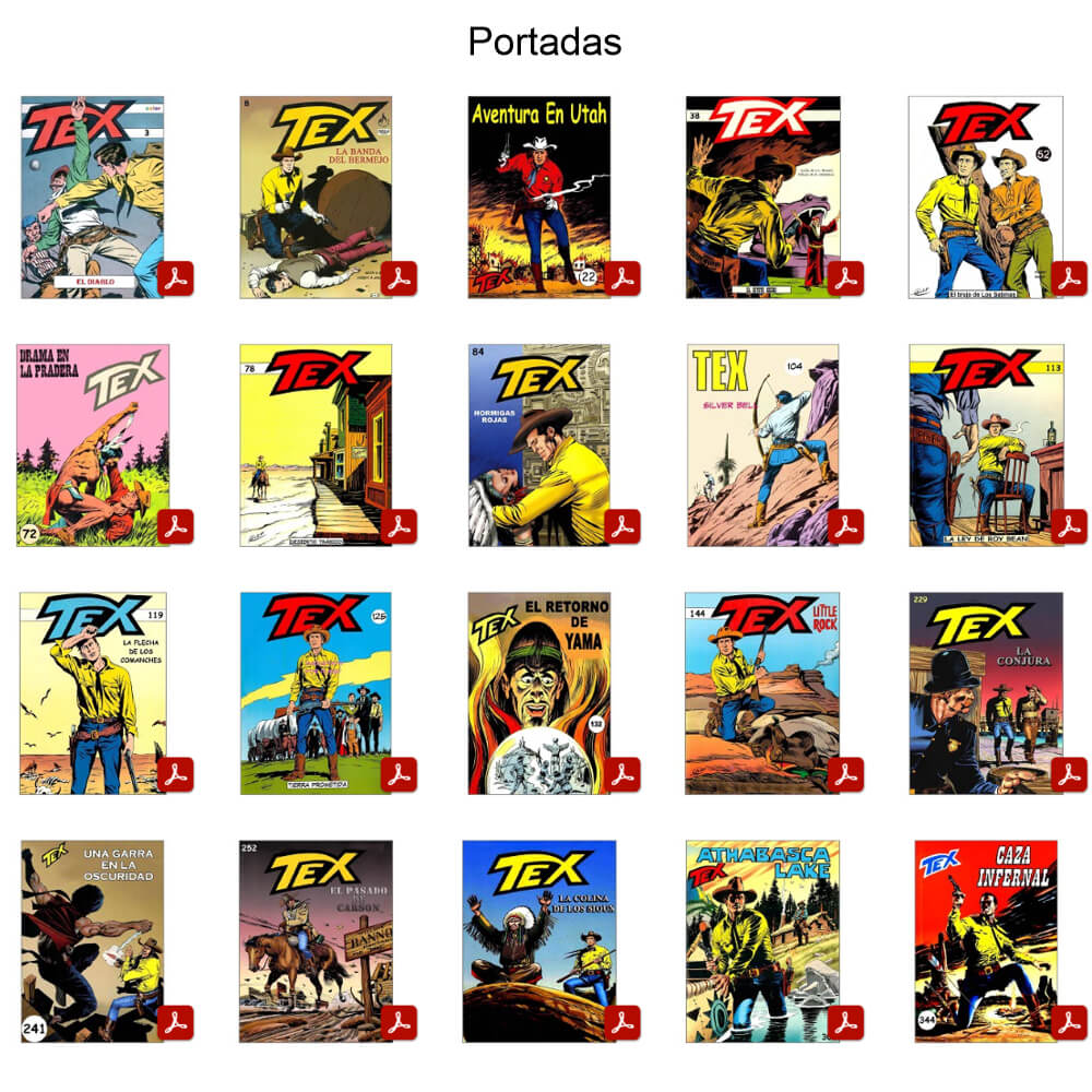 TEX - Aventuras En Color - Vol. 1 - En Español - Colección Inédita - Lote De 20 Tomos En Formato PDF - Descarga Inmediata