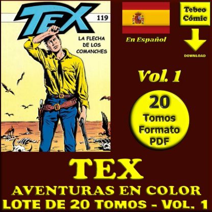TEX - Aventuras En Color - Vol. 1 - En Español - Colección Inédita - Lote De 20 Tomos En Formato PDF - Descarga Inmediata