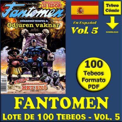 FANTOMEN - Vol. 5 - En Español - 1965 - Inédita - El Hombre Enmascarado - 100 Tebeos En Formato PDF - Descarga Inmediata