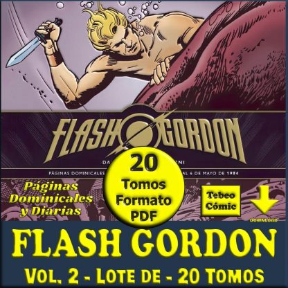 FLASH GORDON – Páginas Dominicales Y Diarias - Vol. 2 – 2024 - Lote De 20 Tomos En Formato PDF - Descarga Inmediata