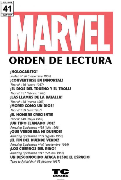 MARVEL - Orden De Lectura - En Español - Vol. 3 - 1966/1968 - Colección Exclusiva E Inédita - 20 Tomos En Formato PDF - Descarga Inmediata