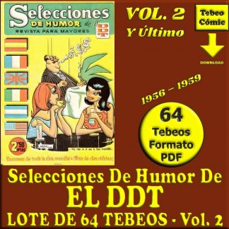 Selecciones De Humor De EL DDT – 1956 - Vol. 2 y Último - Lote De 64 Tebeos En Formato PDF - Descarga Inmediata