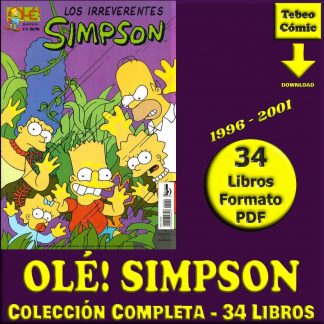 OLÉ! SIMPSON - 1996 - Colección Completa - 34 Libros En Formato PDF - Descarga Inmediata