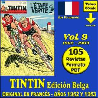 TINTIN Edición Belga - Vol. 9 - Años 1962 Y 1963 - Original En Francés - Colección De 105 Revistas En Formato PDF - Descarga Inmediata