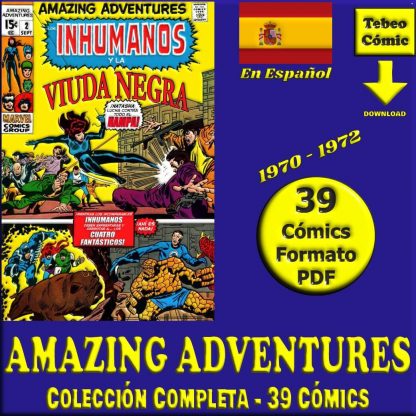 AMAZING ADVENTURES - 1970 – En Español - Colección De 39 Cómics En Formato PDF - Descarga Inmediata