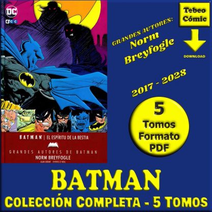 BATMAN - Grandes Autores - Norm Breyfogle - 2017 - Colección Completa – 5 Tomos En Formato PDF - Descarga Inmediata