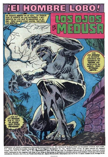 EL HOMBRE LOBO (Werewolf By Night) - 1972 – En Español - Colección De 43 Cómics En Formato PDF - Descarga Inmediata