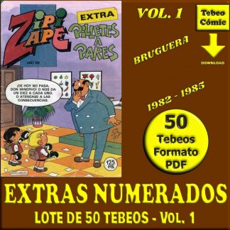 EXTRAS CON NUMERACIÓN - Vol. 1 - Bruguera - 1982 - Lote de 50 Tebeos En Formato PDF - Descarga Inmediata