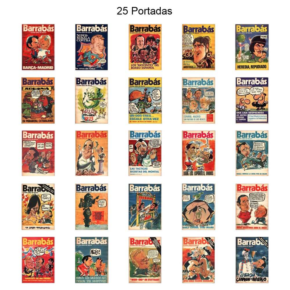 BARRABÁS - La Revista Satírica Del Deporte – Vol. 1 – Lote De 50 Revistas En Formato PDF - Descarga Inmediata
