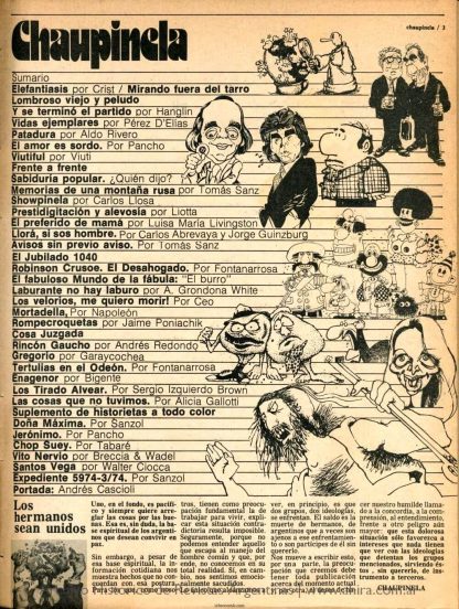 CHAUPINELA - 1974 – Colección Completa – 20 Revistas En Formato PDF - Descarga Inmediata