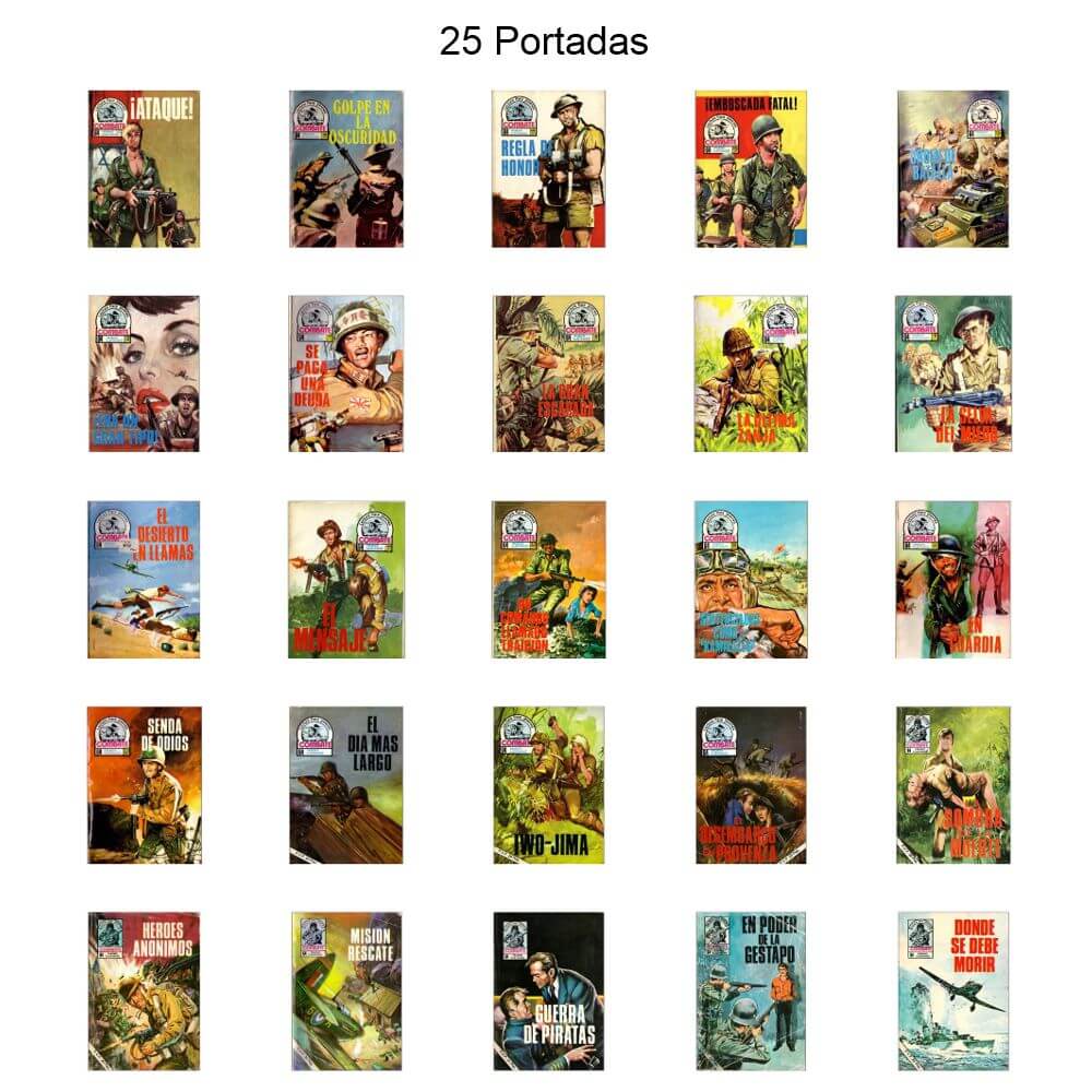COMBATE - Producciones Editoriales – Colección Completa – 129 Tebeos En Formato PDF - Descarga Inmediata