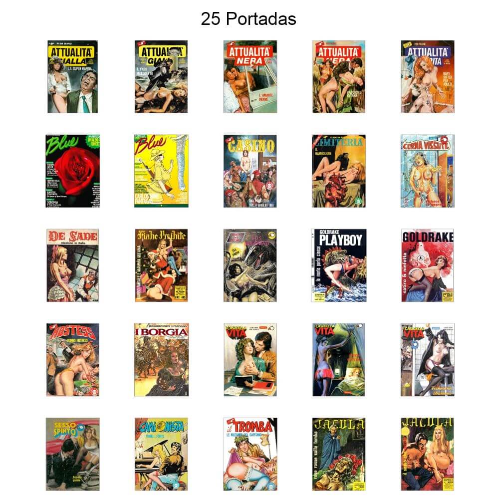 CÓMIC ERÓTICO ITALIANO - Original En Italiano - Vol. 5 - Lote de 50 Libros En Formato PDF - Descarga Inmediata
