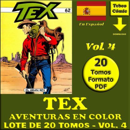 TEX - Aventuras En Color - Vol. 4 - En Español - Colección Inédita - Lote De 20 Tomos En Formato PDF - Descarga Inmediata