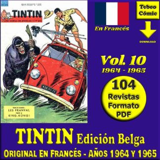 TINTIN Edición Belga - Vol. 10 - Años 1964 Y 1965 - Original En Francés - Colección De 104 Revistas En Formato PDF - Descarga Inmediata