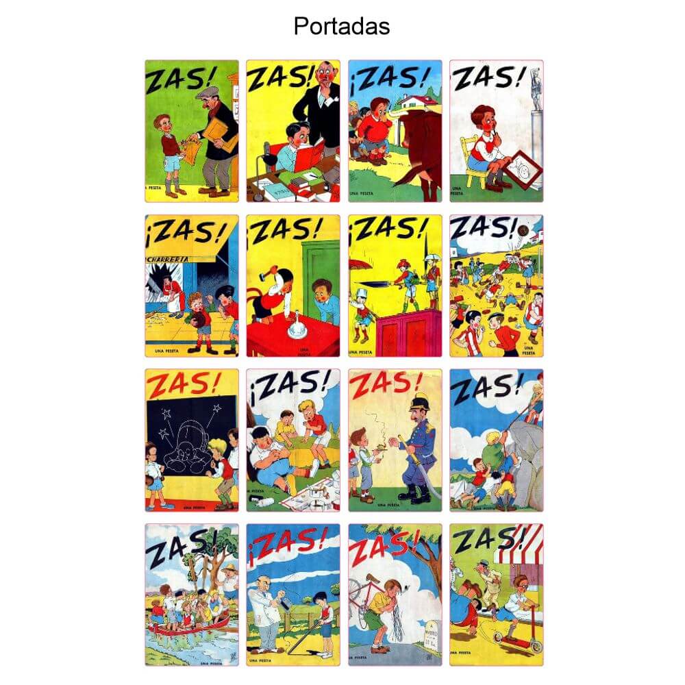 ¡ZAS! - 1945 - Acción Católica - Colección Completa – 16 Tebeos En Formato PDF - Descarga Inmediata
