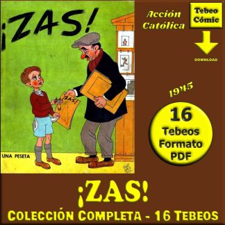 ¡ZAS! - 1945 - Acción Católica - Colección Completa – 16 Tebeos En Formato PDF - Descarga Inmediata