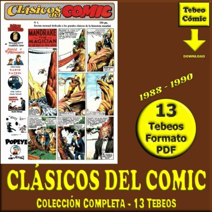 CLÁSICOS DEL COMIC - 1988 - Colección Completa – 13 Tebeos En Formato PDF - Descarga Inmediata