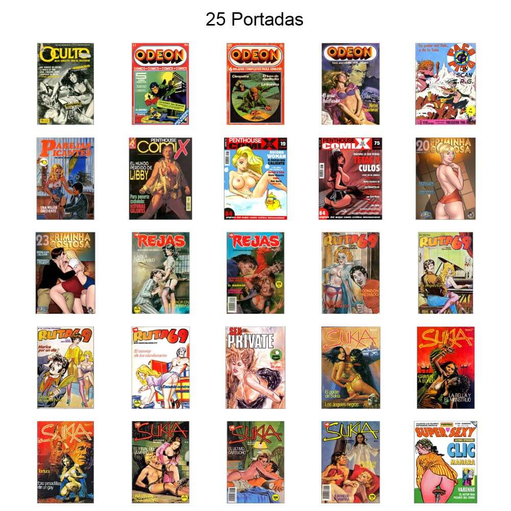 CÓMIC ERÓTICO ESPAÑOL - Vol. 10 - Lote de 100 Cómics En Formato PDF - Descarga Inmediata